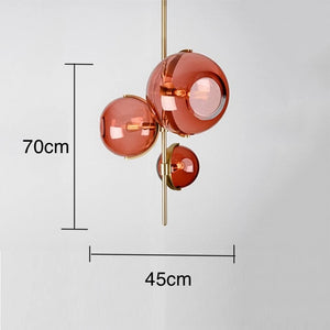 Blush Red Chic Glass Pendant Light - Decked Deco