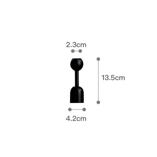 Black Wooden Candle Holder Collection Design B measurements