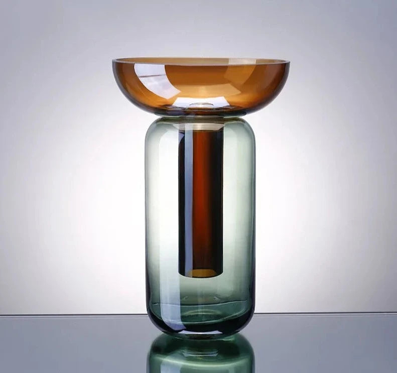 Gradient Coloured Glass Mid Vases
