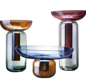 Gradient Coloured Glass Vases