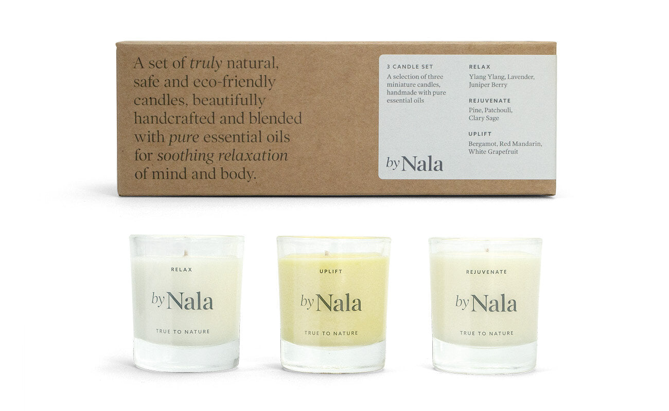 Selection of Aromatherapy Wellbeing Miniature Candles by Nala
