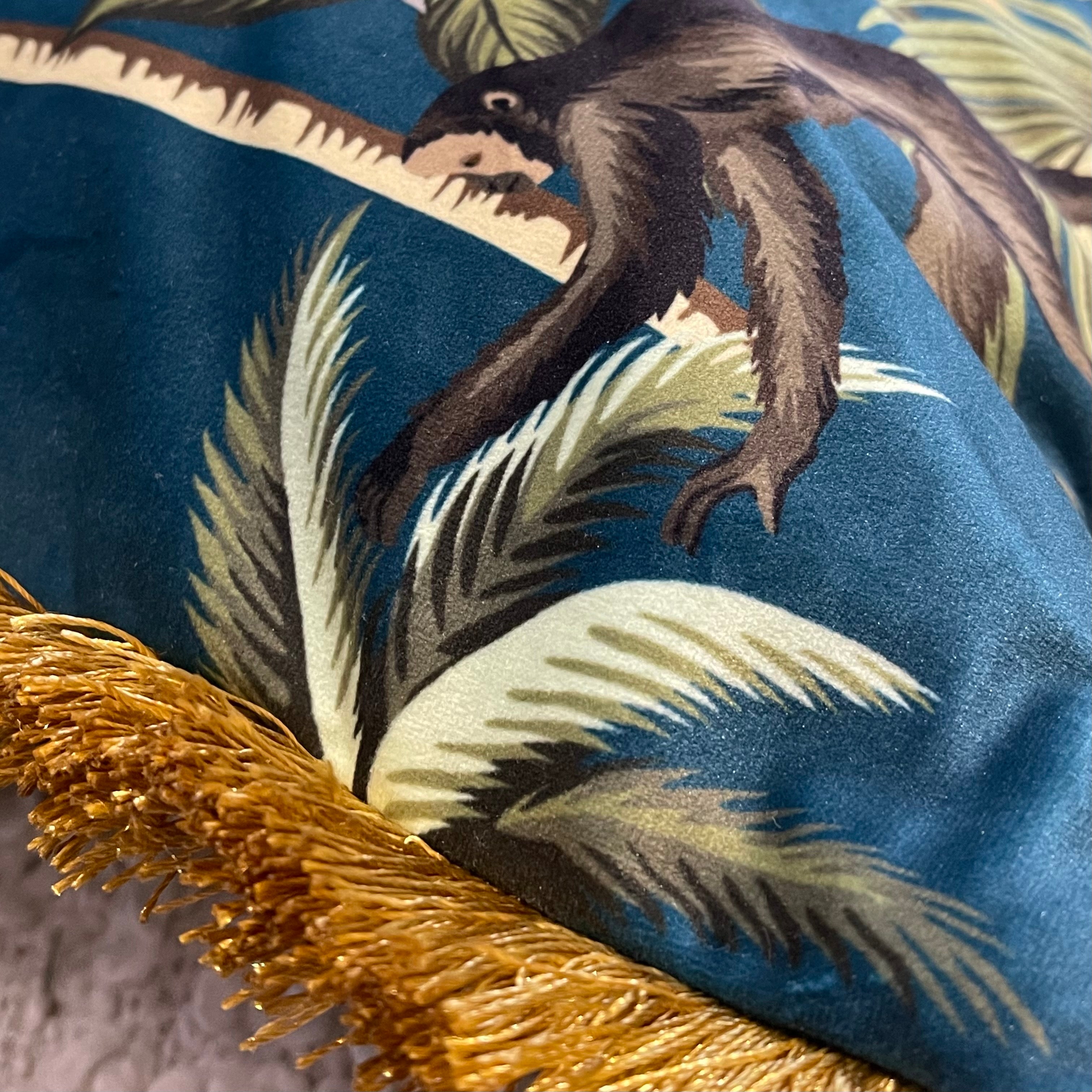 Tropical Palm & Monkey Cushion Covers