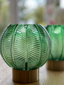 Green & Smoky Quartz Palm Vases