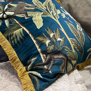 Tropical Palm & Monkey Cushion Covers