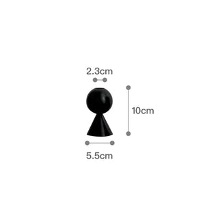 Black Wooden Candle Holder Collection Design A measurements