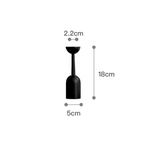 Black Wooden Candle Holder Collection Design C measurements